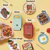 220V Electric Sandwich Maker Kitchen Waffle Maker Automatic Edge Banding Non-sticky Toaster Multifunctional Breakfast Maker 650W 3