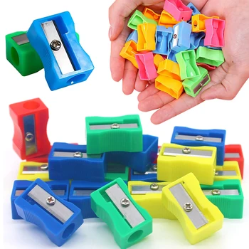 5-30 pezzi di mini temperamatite a colori casuali, temperamatite manuale in plastica a foro singolo, kit di temperamatite per scuola, ufficio, articoli di cancelleria ZYF