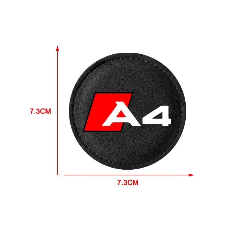 1 pz Car Coaster Cup Holder Water Cup Pad tappetino antiscivolo per Audi S3 S4 S5 S6 S7 A3 A5 Q3 Q7 Car Logo Styling sottobicchiere decorativo