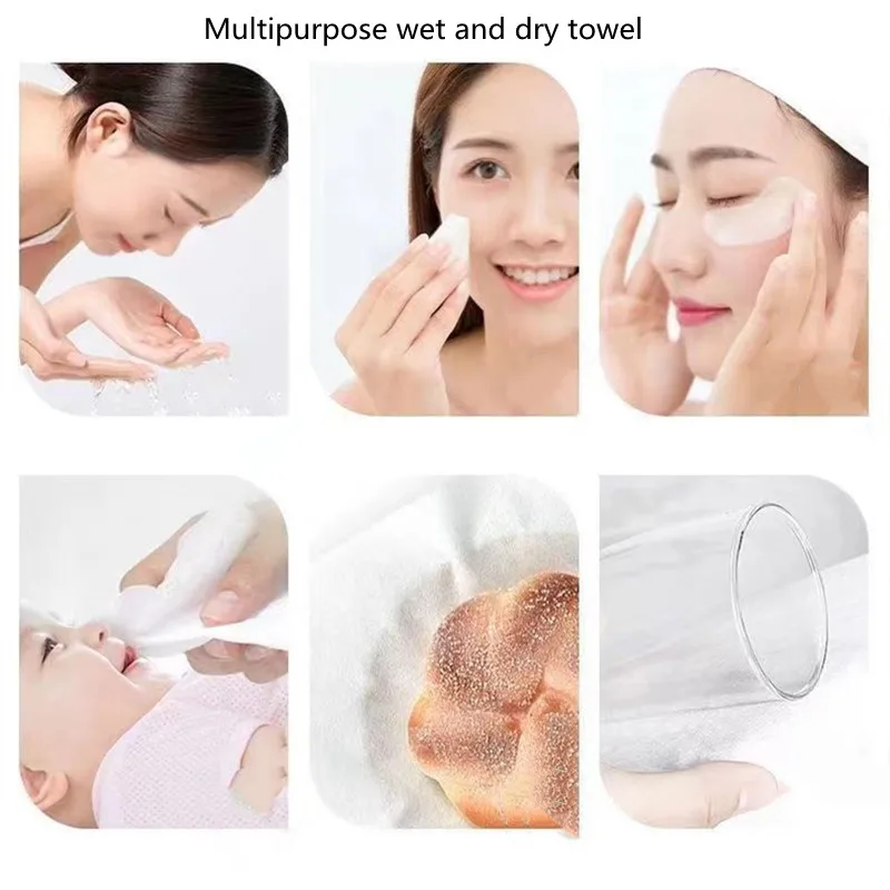 Cotton Towel, 100PCS Disposable Non-woven Face Cleaning Towel