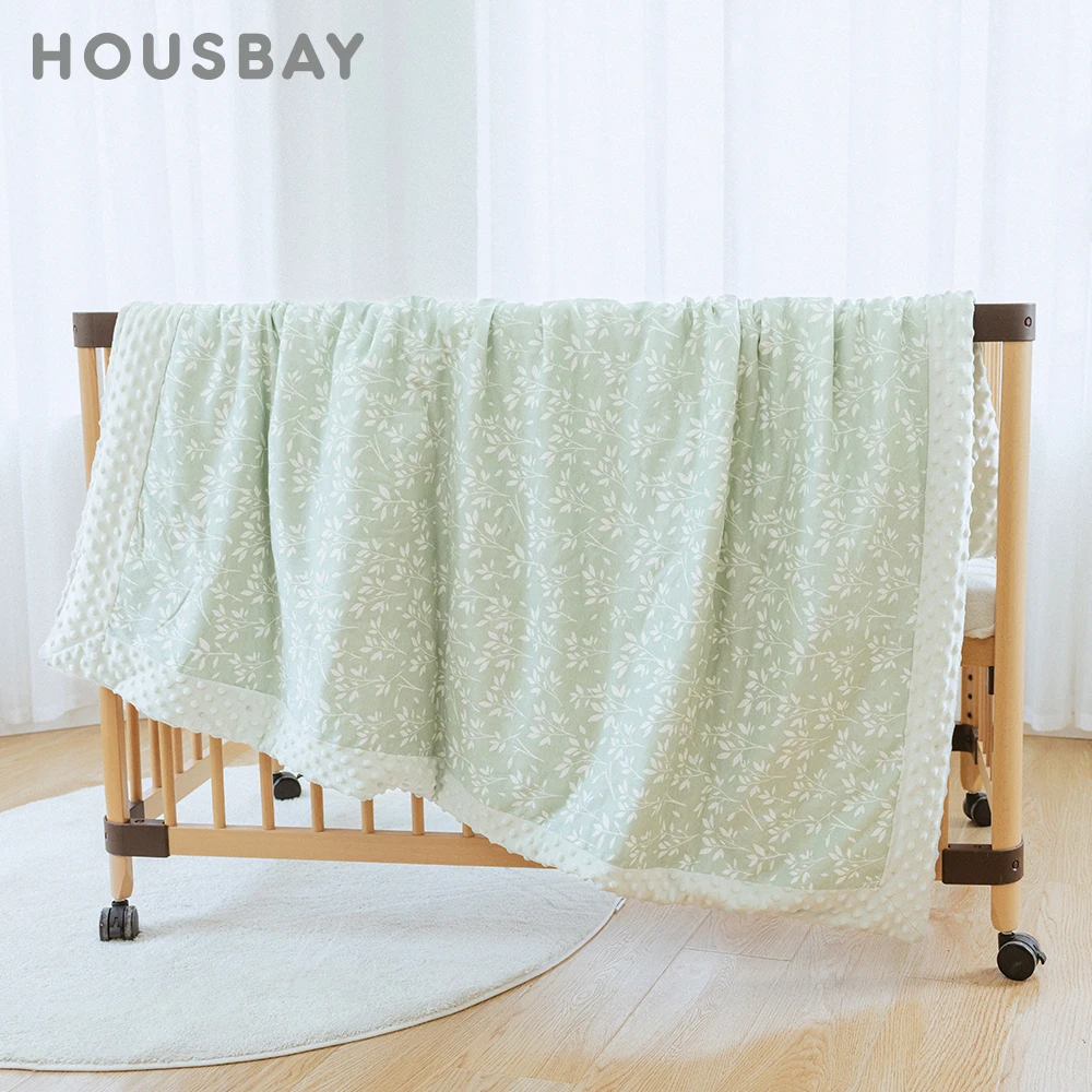 Baby Blanket Baby Blanket 120*150Cm Double Sided Patchwork Design Brown Soft Winter Thicker Quilt Kids 0-6 Years Baby Bedding Blanket
