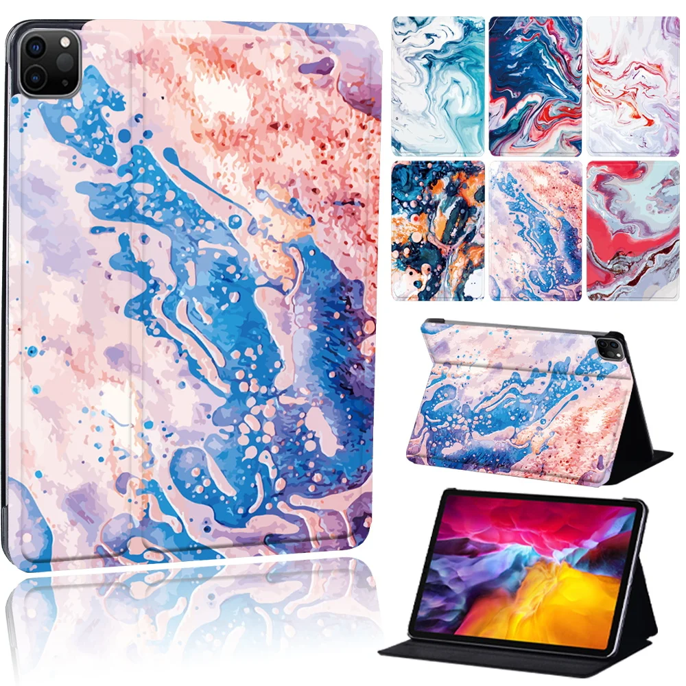 

Cover for IPad Pro 9.7"/IPad Pro 11 2018/2020/2021/Apple IPad Pro 10.5" Leather Protective Stand Tablets Ink Paint Pattern Case