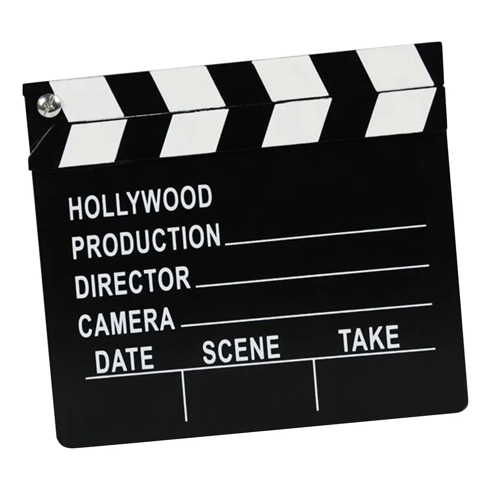 

Кино Clapboard Wood Clapperboard Prop для сцены, фото-будки, реквизит для кино, тема Вечерние