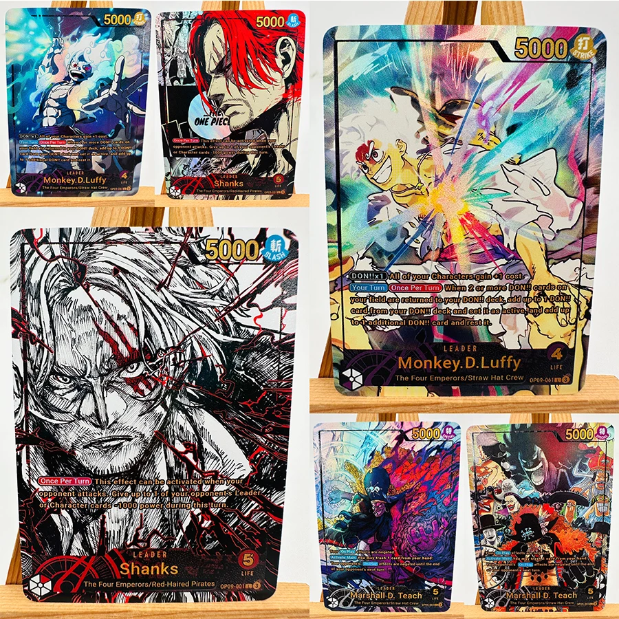 Toys OPCG Luffy Shanks Teach Hobbies Hobby Collectibles Game Collection Anime Cards