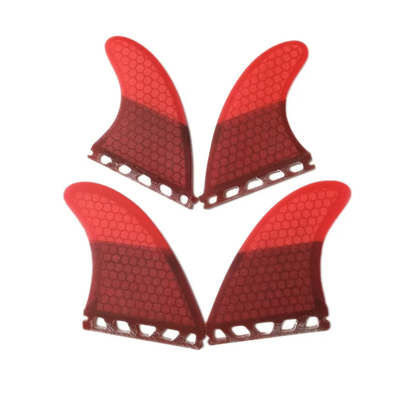 UK2.1 Quad FINS Surfboard Fins UPSURF FUTURE Side Fin Carbon Honeycomb Design Single Tabs Base Surf Fins 4 Pcs Quilhas 5