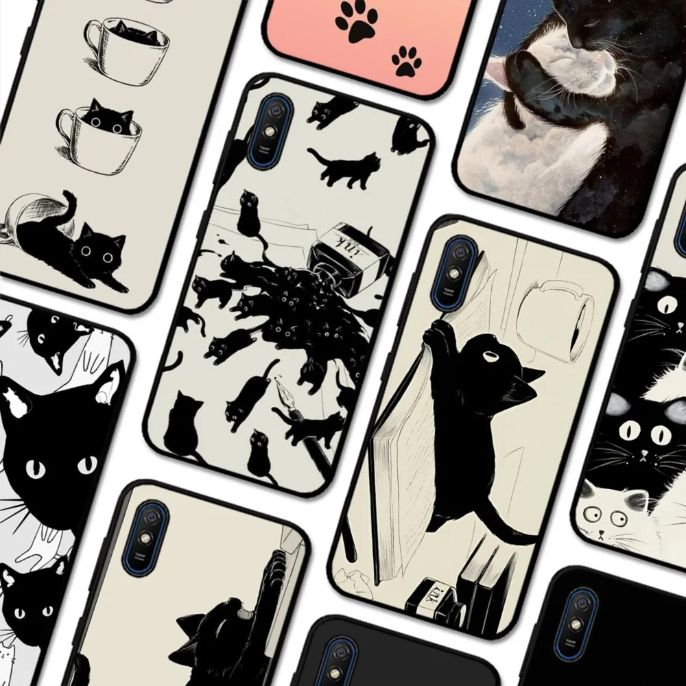 

Naughty Cat Phone Case For Redmi 5 6 7 8 9 10 plus pro 6 7 8 9 A GO K20 K30 K40 pro plus F3 Fundas