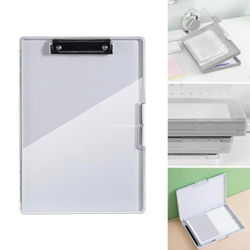 

Clipboard A4 with Storage, Plastic Storage A4 Clipboard with Low Profile Clip Teacher Folder Clip Board Clipboard Dropship