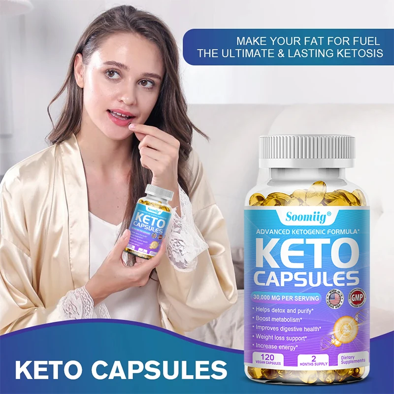Keto Capsules - Fat Burning, Detoxification, Weight Loss, Metabolism Boost, Weight Management, Immune System Boost