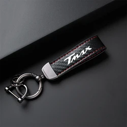 Premium Leather Motorcycle Keychain Accessory (Red)