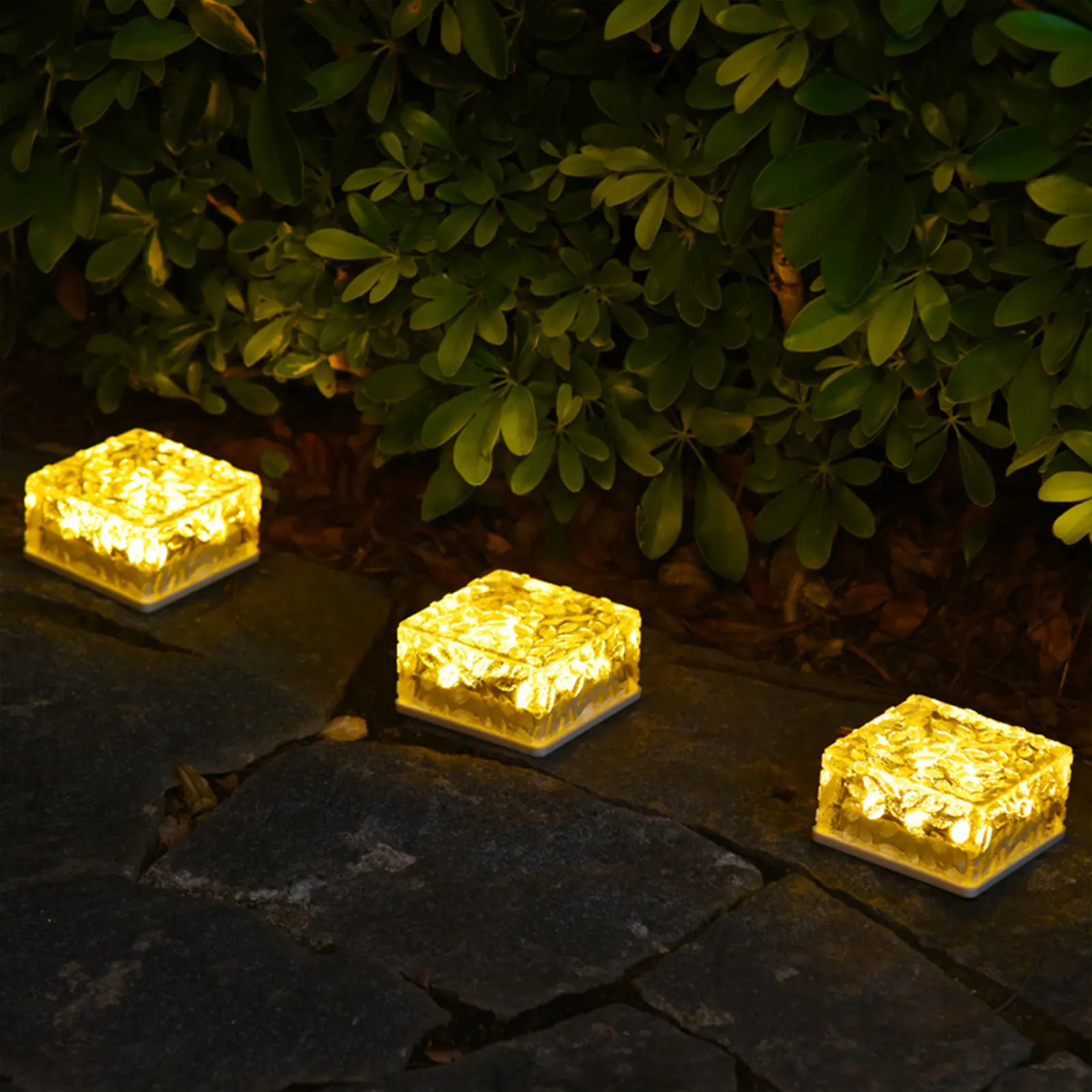 4LED Solar Ground Light Outdoor Ice Cube Garden Light IP65 Waterproof for Lawn Pathway Patio Landscape Backyard Decoration Hot мозаика ametis marmulla light beige ma02 cube непол 29x25