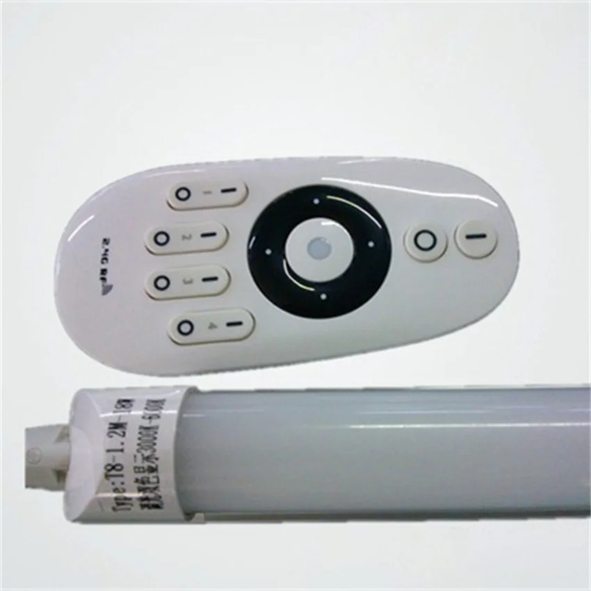 무선 Led 스마트 조명 T8 튜브, 2.4G, 리모컨 및 휴대폰 제어, 1200mm, 18W, 밀키 커버 포함, 3-5 년 보증