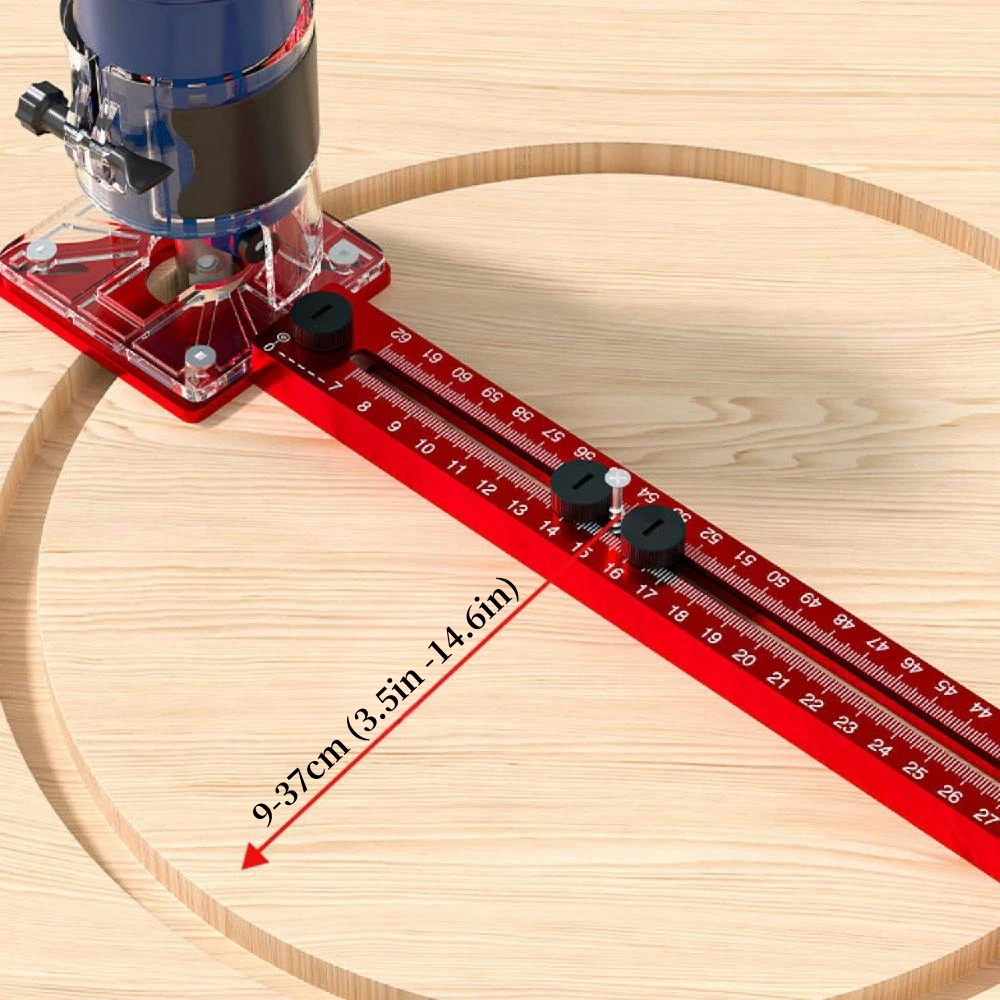 3 in 1 Router Frees Groef Beugel Houtbewerking Snijden en Frezen Cirkelvormig Hulpgereedschap Aluminium Router Cirkel Snijmal_voghion.com