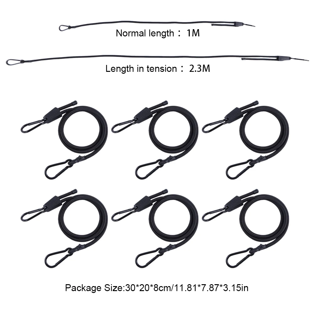6 PCS Adjustable Bungee Cords with Hooks Super Elastic Bungee Straps Elastic Ropes Tie Downs Cable for Bike Rack Tarps Cruise