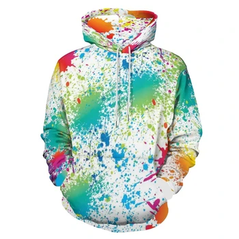 Colourful Graffiti 3D Graphic Hoodies For Men Women Sweatshirts Casual Fashion Pullovers Hooded Designer Clothes Sweatshirt Tops