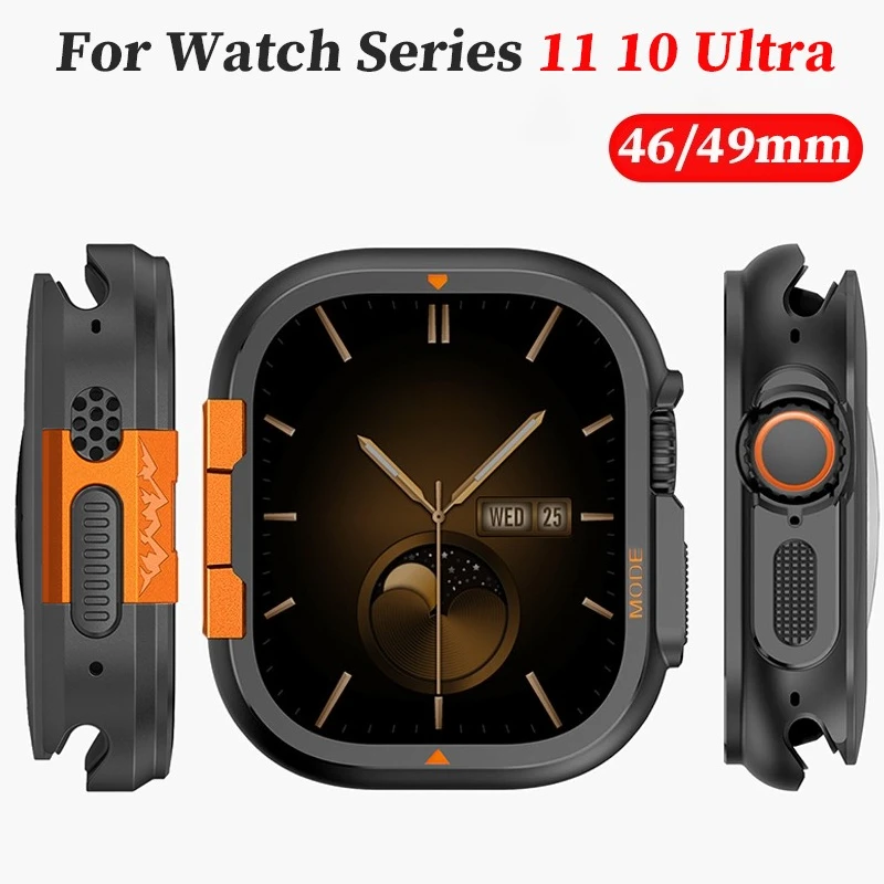 Sleek Metal Alloy Apple Watch Protector Case - Durable Aluminum Cover & Bumper Frame