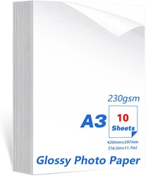 Premium Waterproof Glossy A3 Photo Paper - A3 (10 sheets)