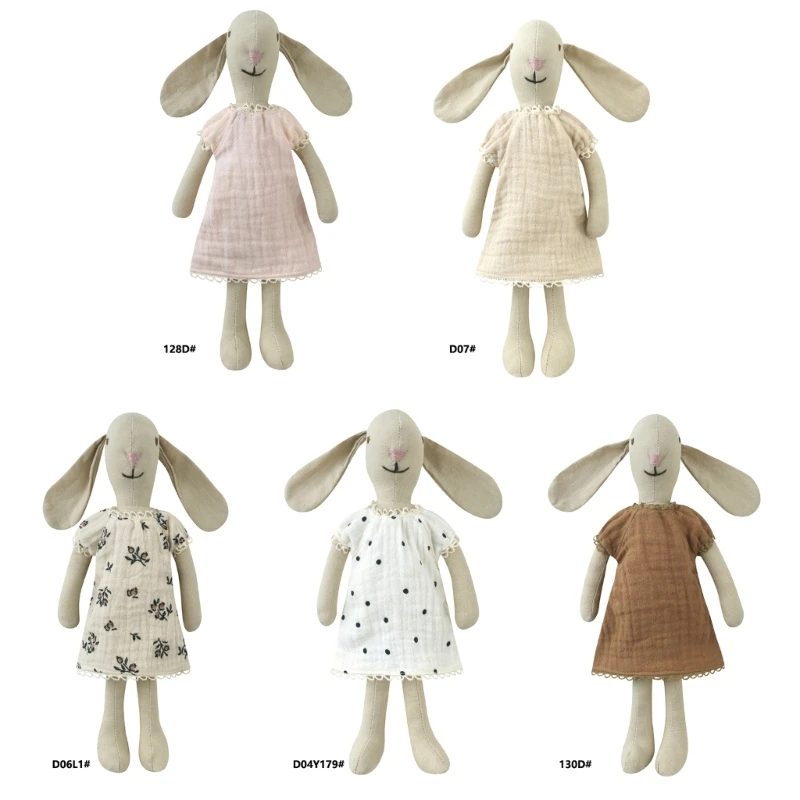 Rabbit Dress Up Dress Floral Dress Stuffed Animal Outfit DIY Dress Up Dress Plush Animals Stuffed Toy