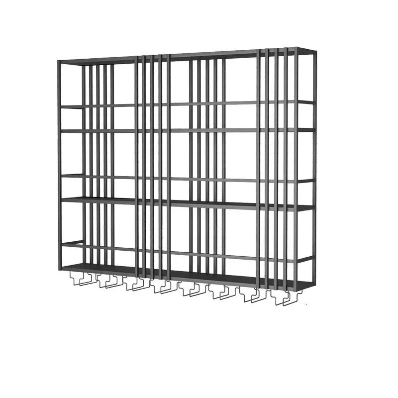 Wine bar counter Wine cabinet Luminous creative wall hanging Wall glass Winery music Dining bar rack Loft industrial