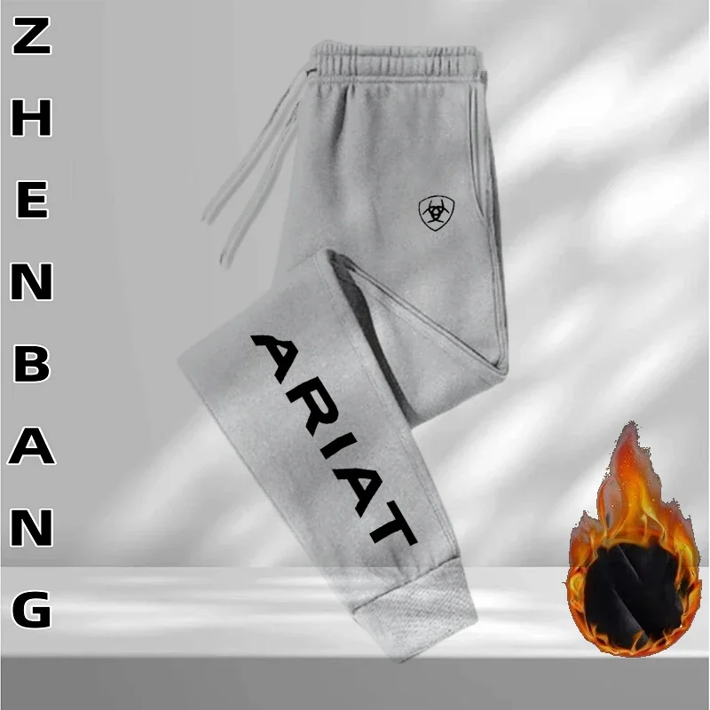 American Equestrian Brand Tactical Ariat Outdoor Sports Fitness with Drawstring and Velvet Thermal Men's and Women's Sweatpants 3
