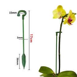 Set of Reusable Plastic Plant Support Stands for Gardening and Flower Protection (17cm)