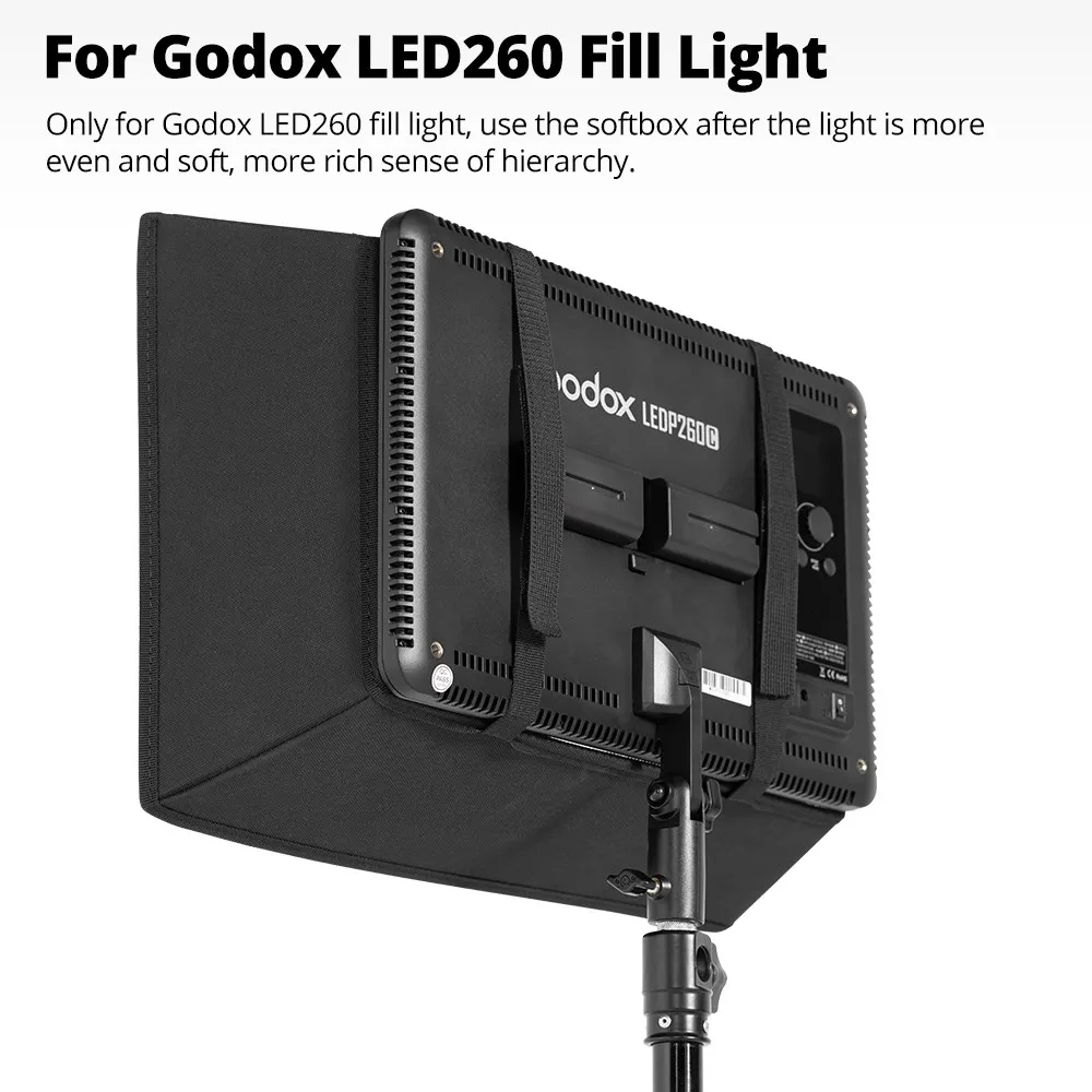 Godox LEDP260C LED 비디오 소프트 라이트 디퓨저 Godox LED 비디오 라이트용 허니컴 그리드 소프트박스(소프트박스만 해당)