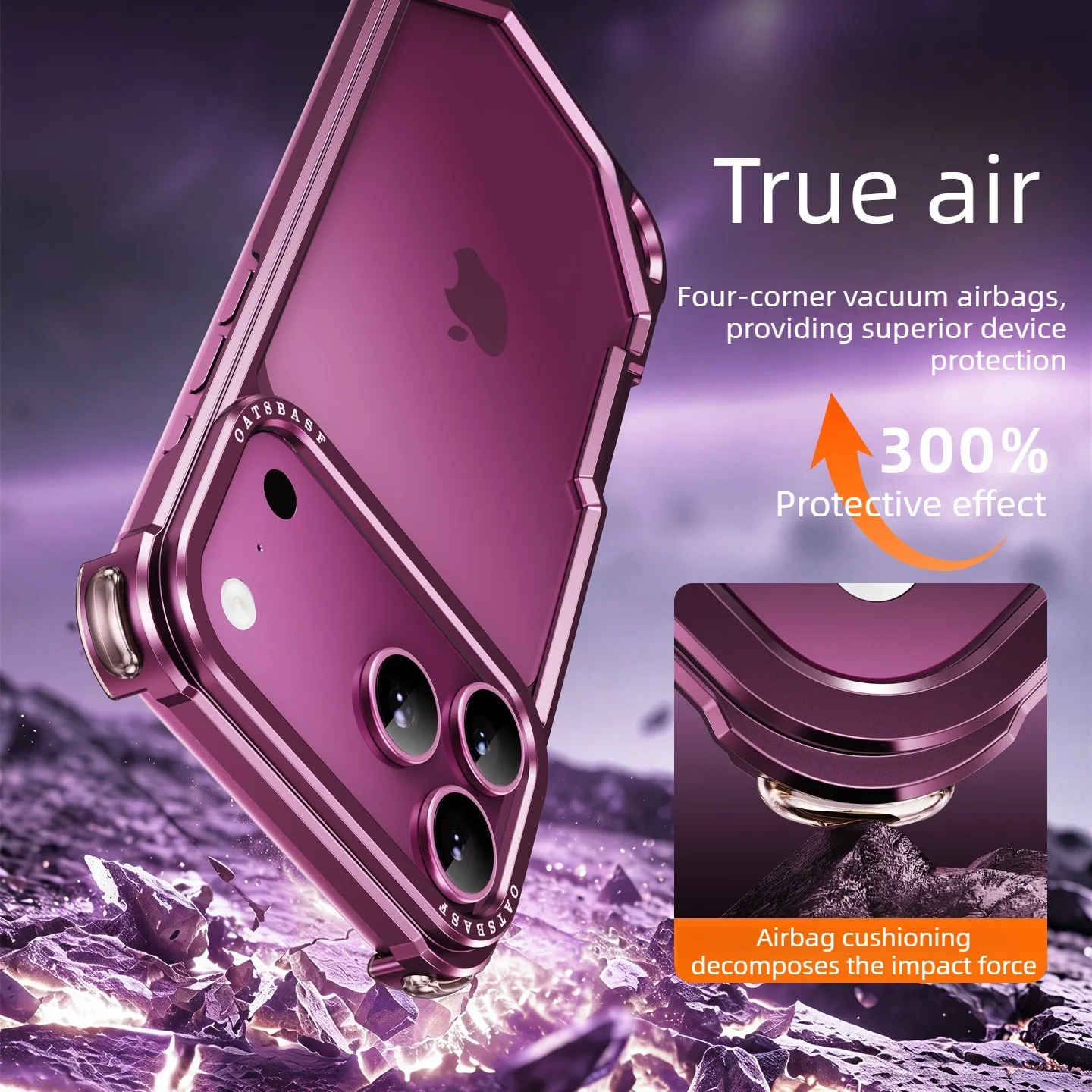 Eary Metal Case Slim Frameless Shockproof Phone Cover with Magsafe Compatibility