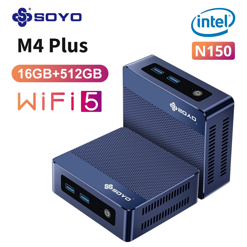 SOYO M4 Plus Mini PC Intel Twin-Lake N150 CPU Windows 11