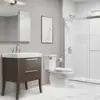ptimum Two piece Toilet with Toilet Seat and Wax Ring Elongated Front Chair Height White Modern toilet with multifunctional use 2