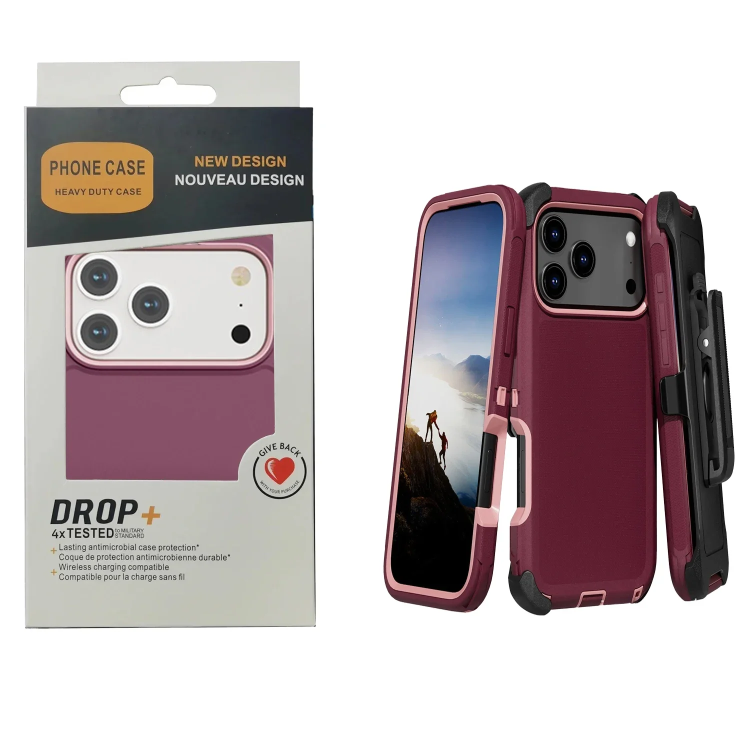 Ultimate Shockproof Defender Case with Clip - Rugged Heavy-Duty Protection