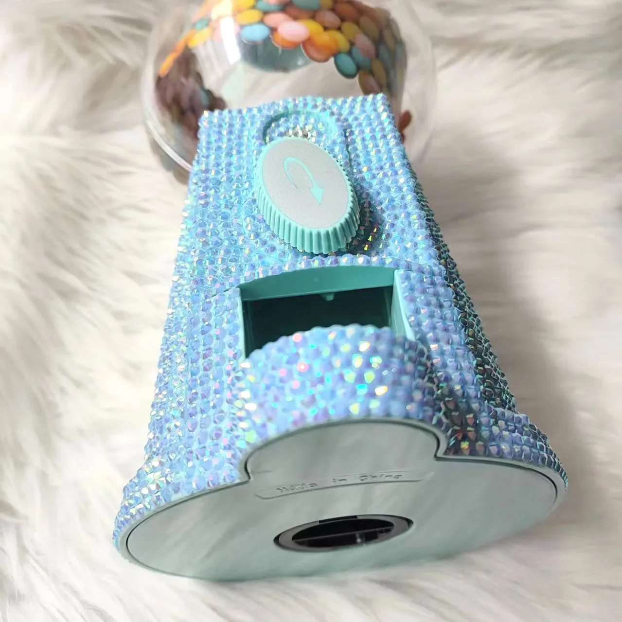Sparkling Rheinstone Candy Machine Gumball Dispenser Coin Sorter Money Box Large Small Candy Dispenser Kid Gift Party Decoration 4