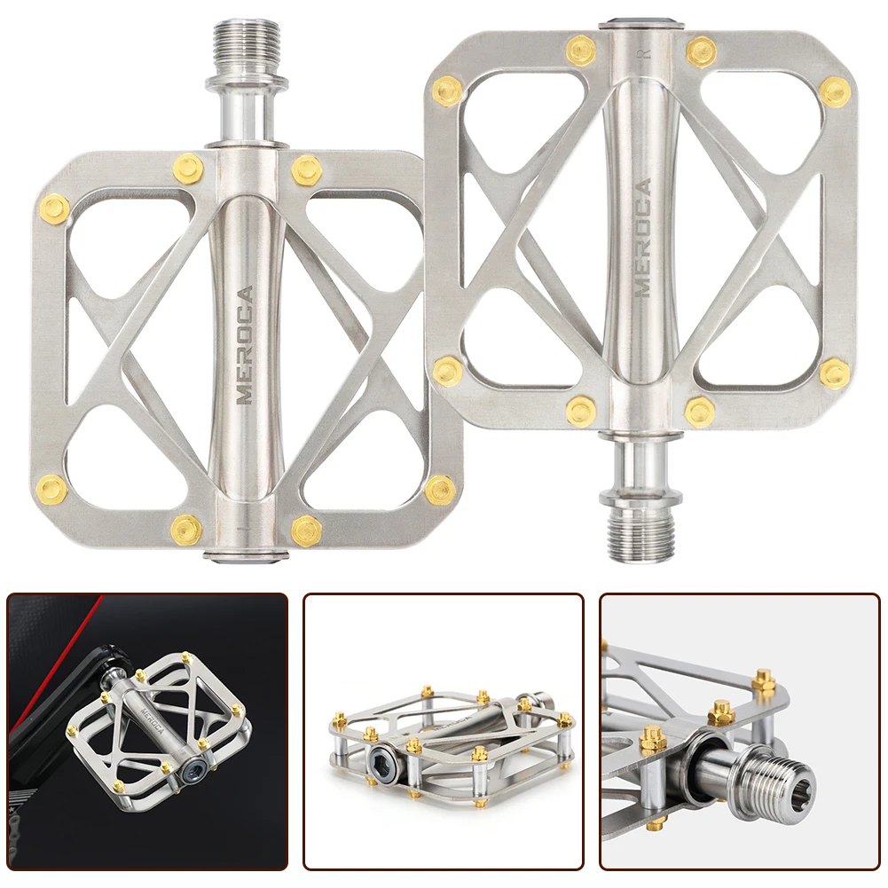 

1 Pair Alloy Bicycle Pedals Ultralight Anti-Slip MTB Mountain Bike Widen Platform Pedals Sealed Bearing Cycling Pedals