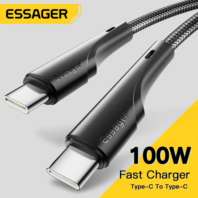 Essager 고속 충전기 와이어: 고성능 USB C to USB C 케이블 Essager 고속 충전기 와이어: 고성능 USB C to USB C 케이블