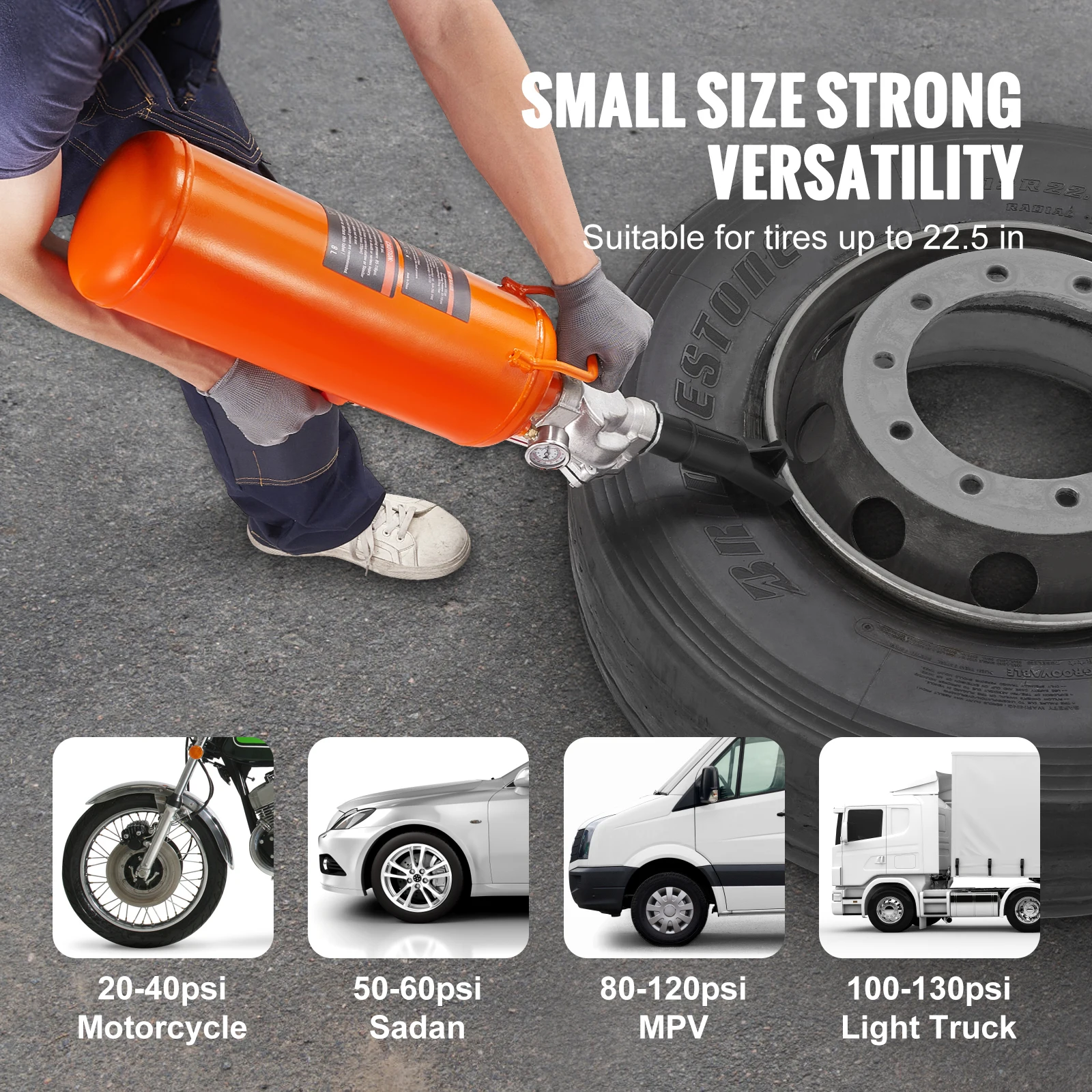 SucceBuy Tire Bead Seater 8L/9L Air Tire Bead Blaster Handheld & Portable Inflation Tool for Truck Car Tractor Repairs tire bead seater
