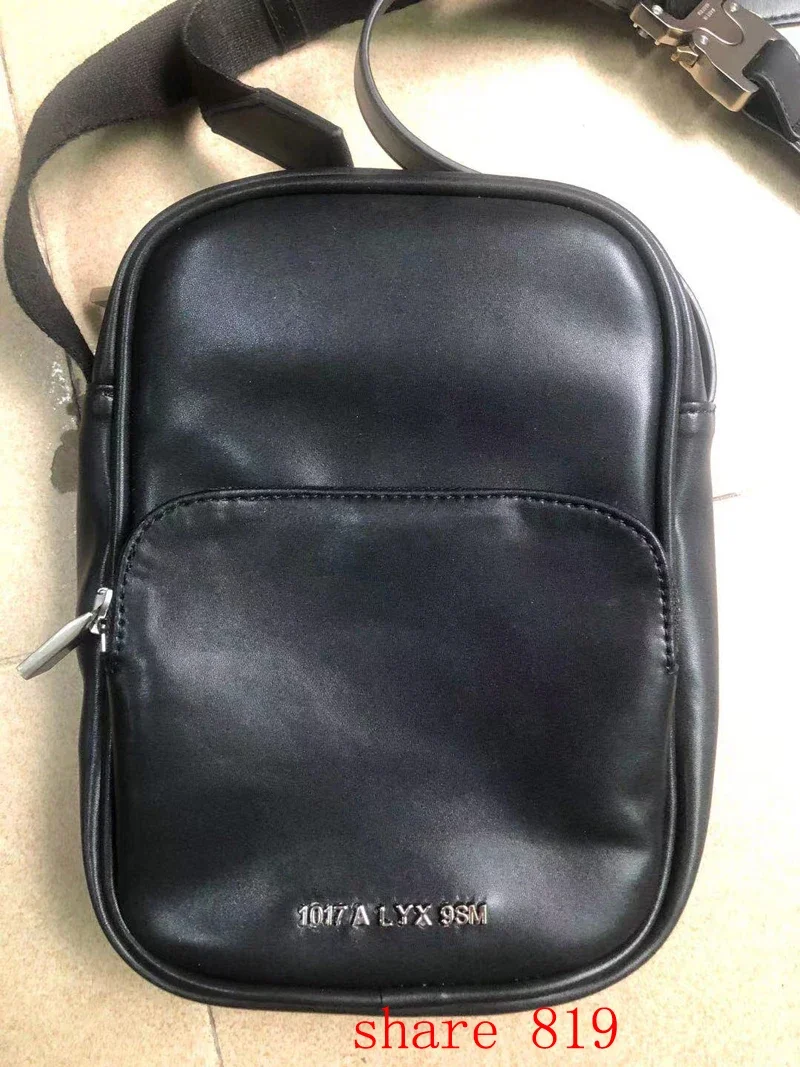 

1017 ALYX 9SM Backpack Functional Tactical Genuine Leather Shoulder Bag Men Women High Quality Titanium Steel Buckle Casual Bag