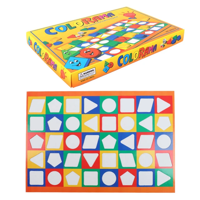 Formas geométricas do jogo da memória de cores diferentes, cartões