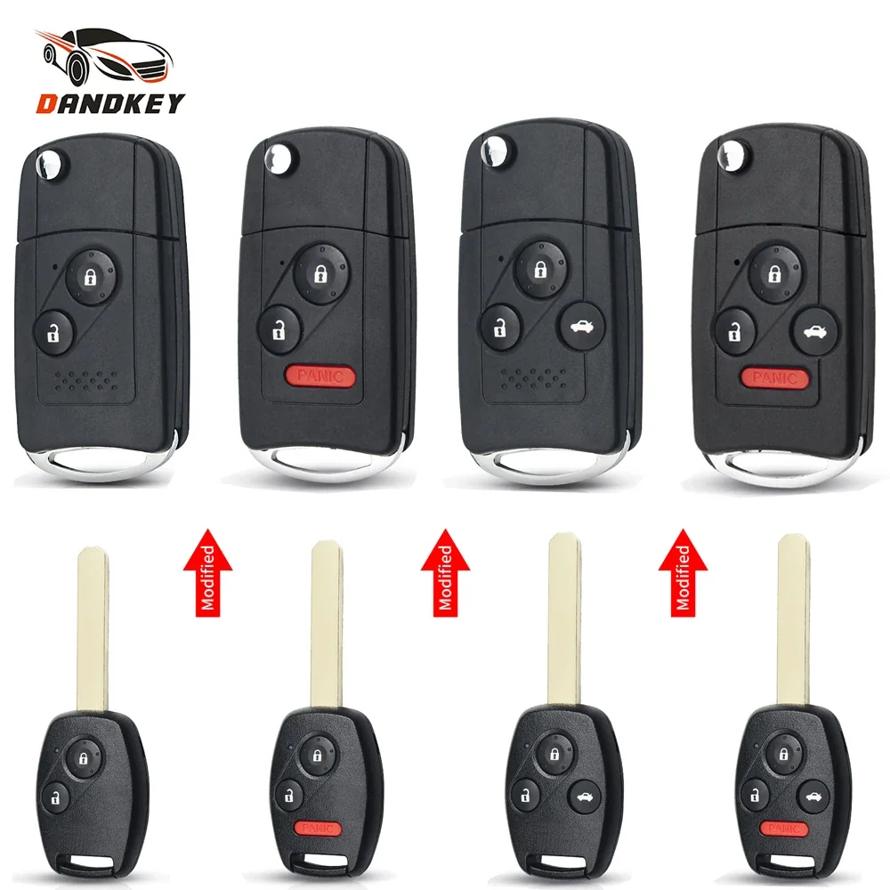 KEYYOU Modified Flip Folding Car Remote Key For Honda Accord Civic CRV Pilot /3/4 BNT Key