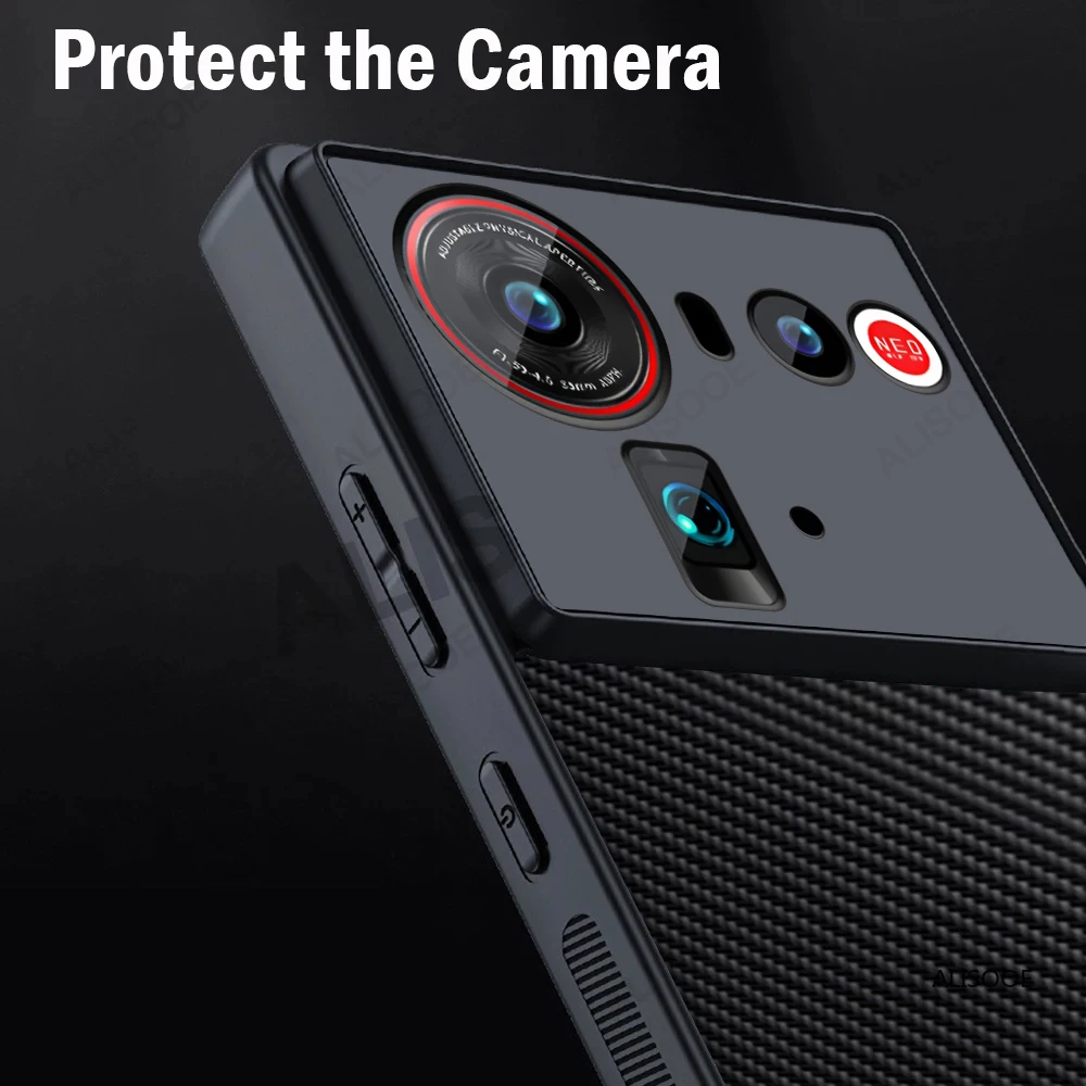 Carbon Fiber Texture PU Leather Shockproof Phone Cover with Enhanced Protection