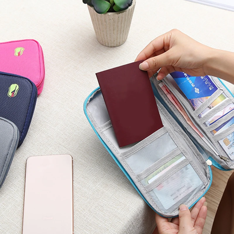 

Travel Wallet for Family Passport Holder Waterproof Document Case Organizer Travel Accessories Cover Document Bag Cardholder