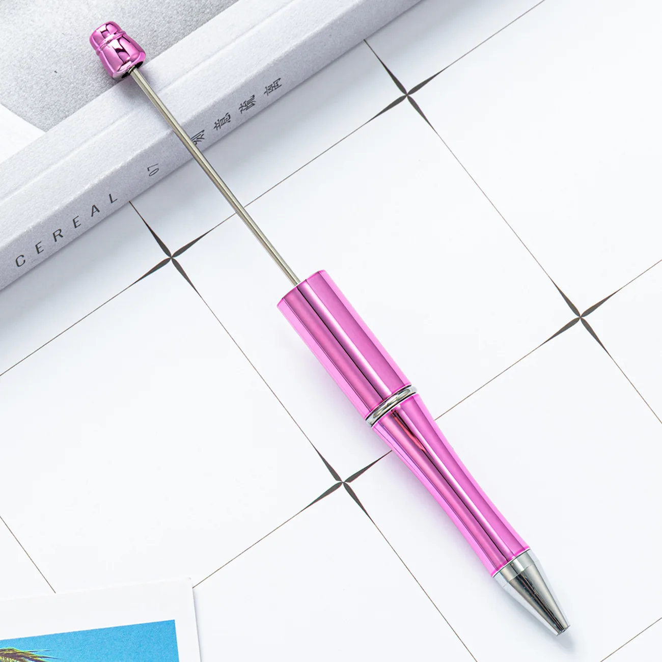 Ballpoint Pen Multifunction Ballpoint Pen Multifunctional Pen Ball Point Pen 6pcs Beaded Pen Bead Printable DIY Ballpoint Pens Beadable Pens Creative for DIY Making Writing Journaling Exam Draw Supsupplies