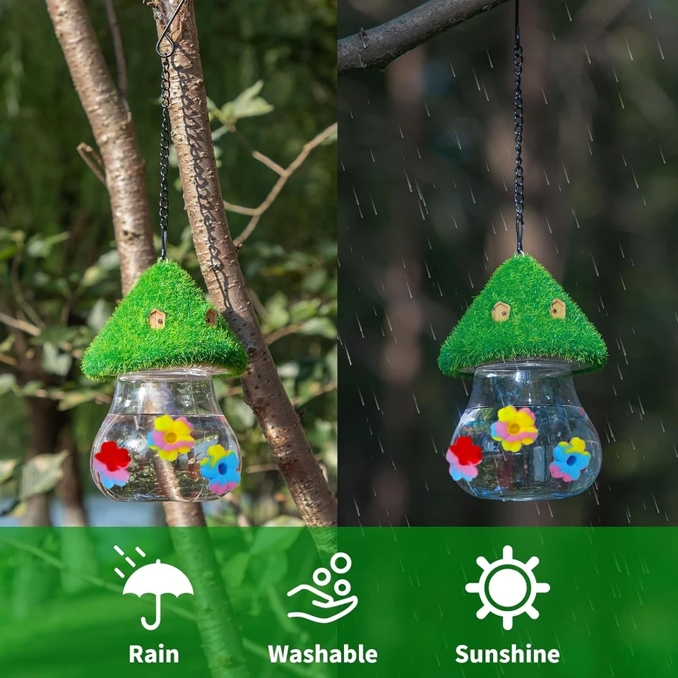 Perky Pet Mangiatoia per Colibrì in Vetro per Esterni, Stile Antico a Bottiglia, 283,5 g, mangiatoia per Colibrì per Decorazione da Giardino all'aperto, 8108-1SR