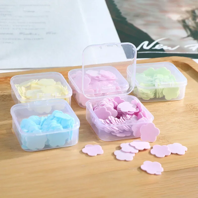 Hand Soap Disposable Soap Paper Traveling Toilet Soap Slice Petal Soaps Flakes Tablets Student Carrying Petal Hand Clean