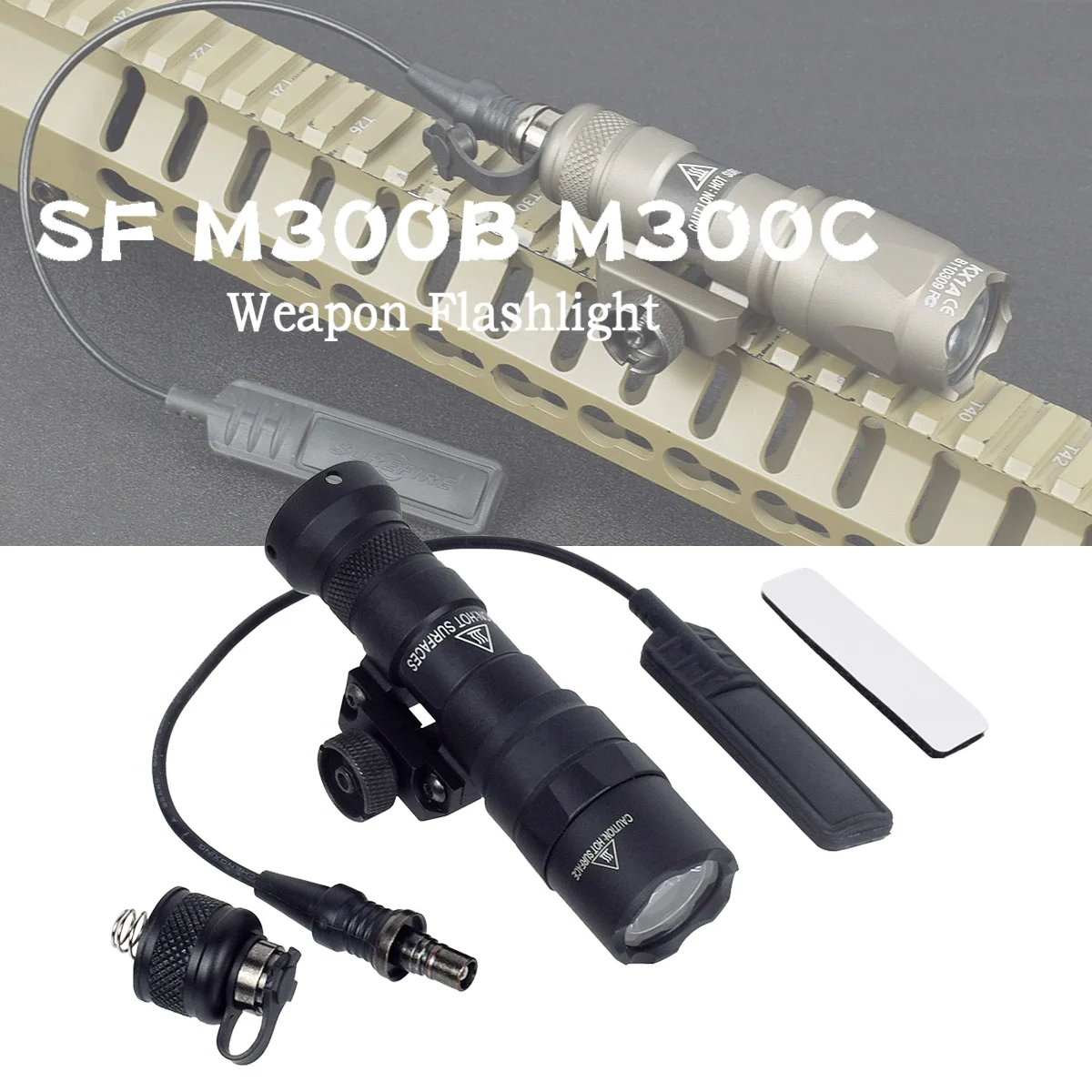 

Tactical SureFire M300 M300B M300C Airsoft Weapon Flashlight Hunting Scout Torch Rifle AR15 Gun LED Light Button Remote Switch