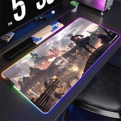 RGB NieR Automata XXL LED Backlit Gaming Deskmat - Large Cool Mouse Pad for Office and Gaming Setup (C3672)