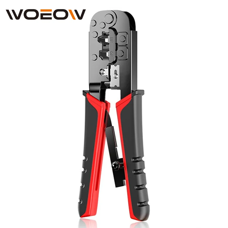 

WoeoW [RJ45 RJ12 RJ11 Modular Crimper] for CAT5/5e CAT6 8P/6P/4P Network Connectors and UTP/STP Ethernet Cables Strip Cut Tool