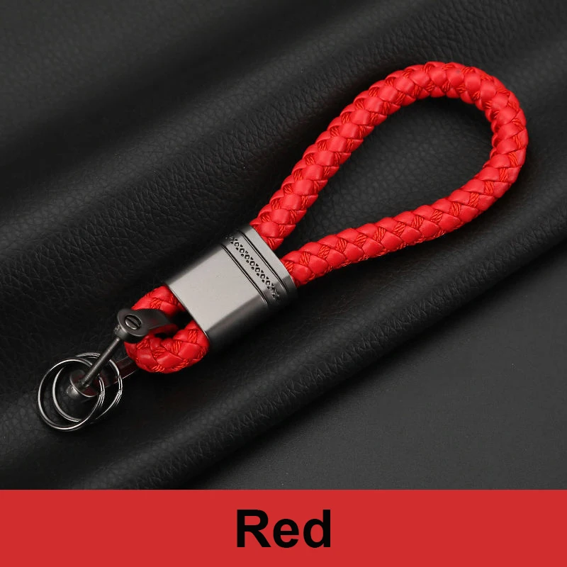 PATIKIL Woven Leather Keychain Bracelet - Wristlet Key Holder For Men & Women