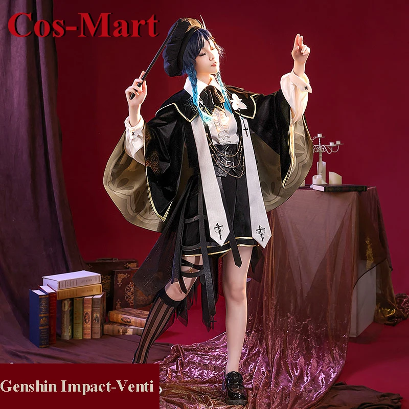 

Cos-Mart Hot Game Genshin Impact Venti Cosplay Costume Choir Lovely Uniforms Activity Party Role Play Clothing S-XL