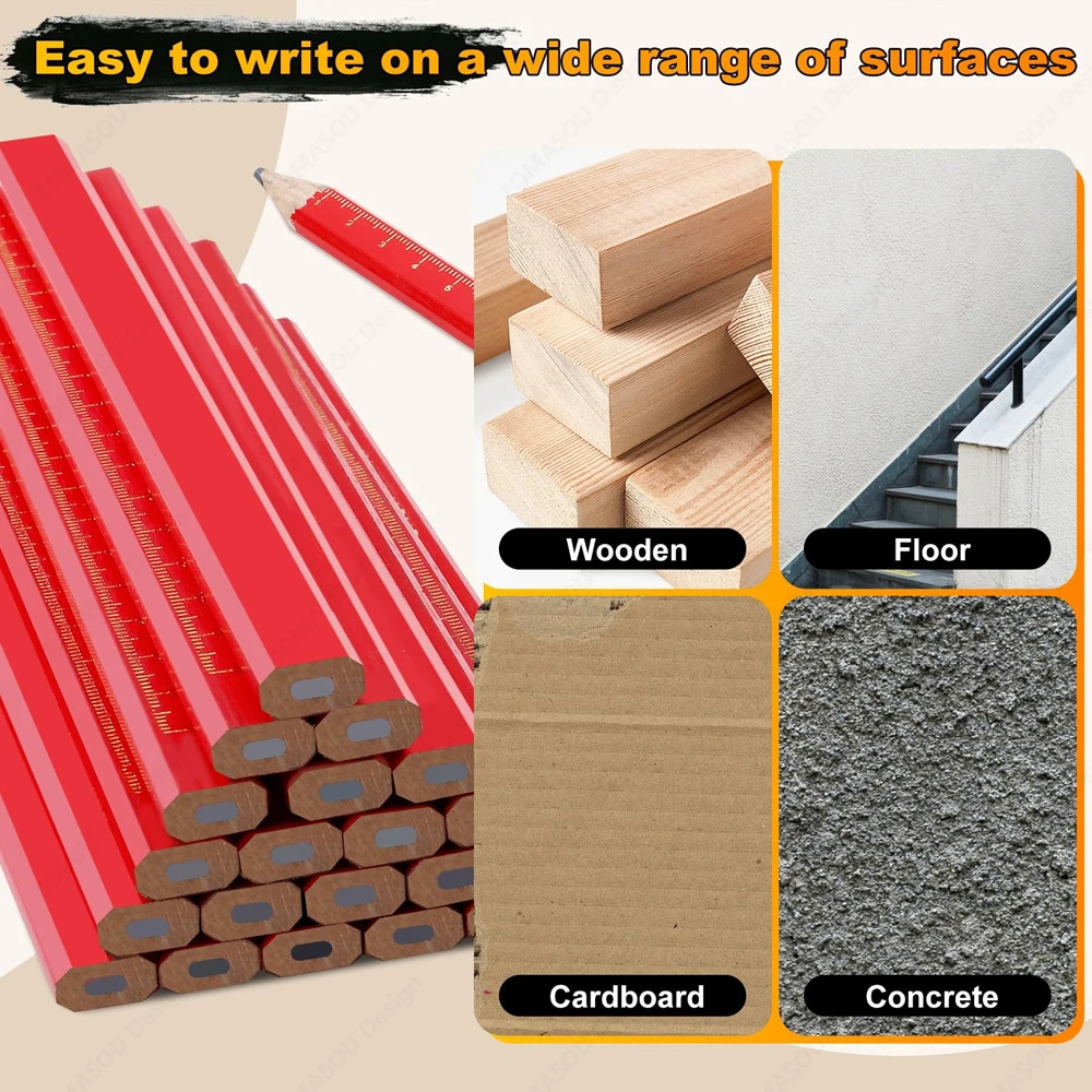 1-150 قطعة أقلام النجارة الثقيلة مثمنة الصلب الأسو...