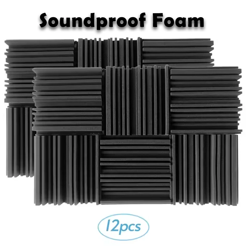 Painéis de Espuma Acústica de Estúdio Almofada de Esponja Irregular Soundproof Absorção de Ktv Parede de Som Criativo 12 Pcs 25x25x5cm