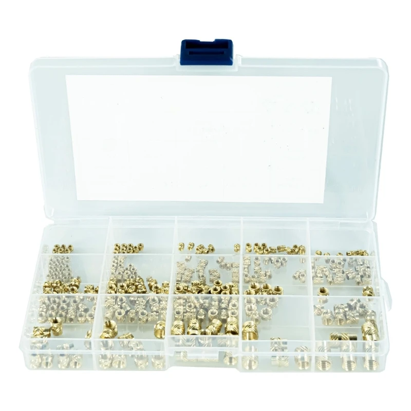 300Pcs 2/2.5/3/4/5/6mm 스레드 인서트 3D 인쇄용 널링 너트 인서트