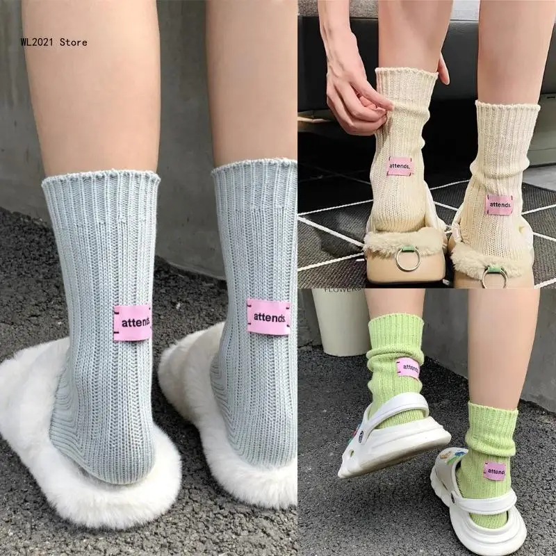

Durable Knitted Socks Korean Needle Thick Thread Sock Suitable for Women Girls
